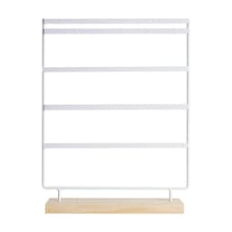 5-Tiers 100 Holes Earring Display Holder,Metal 3 Layers Jewelry Storage Organizer Wood Base Stand Tree,Ear Stud Rack Gift
