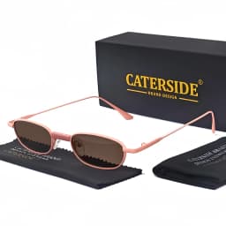 CATERSIDE Polarized Small Sunglasses Men Rectangle Punk Brand Design Sun Glasses for Women Driving Party Eyewear Holiday Gifts