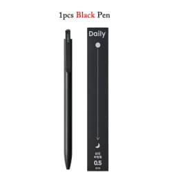 KACO Dialy Gel Pen Good Writing Press Business 0.5mm Black Ink Black/White/Gray Metal Clip Signature Canetas Stationery Supplies