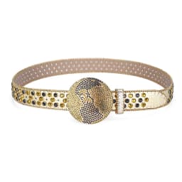 Western Leather belt BlingBling Diamond round buckle water Crystal diamond belt punk style Unisex PU Synthetic belt