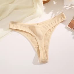 FINETOO 1/2/3/5/8Pcs Cotton Solid Thongs Women's Panties Sexy Low Waist Underwear Female Breathable G-string Soft Lingerie S-XL
