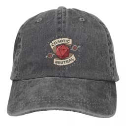 Chaotic Neutral Alignment Kinda Care Kinda Dont Baseball Caps Accessories Retro Distressed Cotton DND Game Dice Hat