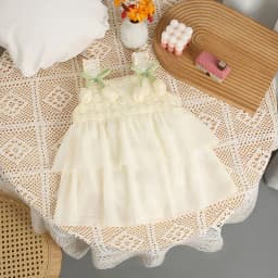 2026 New Summer Baby Clothes Sweet Infant Girls Tulip Bodysuit Flying Sleeve Princess Dress Sister Dress Toddler Outwear