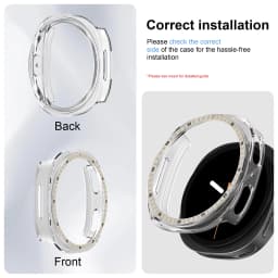 PC Case+Metal scale For Samsung galaxy watch 8 44 40mm Accessories Hollow Protective Bumper shell For galaxy watch 8 cover 44mm