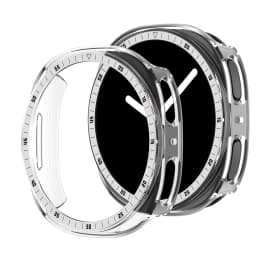PC Case+Metal scale For Samsung galaxy watch 8 44 40mm Accessories Hollow Protective Bumper shell For galaxy watch 8 cover 44mm