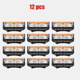 4/12/24 Pcs 5-layer Men's Razor Fusion Pro Power Shaving Shaver Male Face Beard Hair Trimmer 5 Layer Blades Replacement Refills