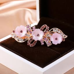 Crystal Floral Hairpin Girl Ladies Hairwear Jewelry For Women Rhinestone Alloy Hair Clip Party Barrettes Leaf AE024