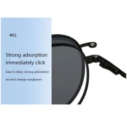 Roud Frame Polarized Sunglasses Magnetic With 2 Clips On Glasses Metal Frame Legs Optical Eyeglass Magnet Eyeglasses 3 IN 1