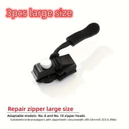 Zipper Repair Kit Universal - 3/6 Pcs Set, Instant Zip Fix, No Sewing Required, for Jackets, Luggage, Bags - Durable Replacement
