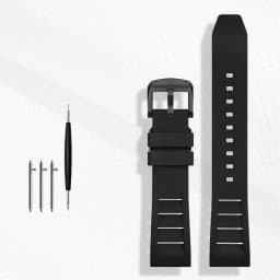 FKM Fluorine Rubber Watchband 20mm 21mm 22mm 24mm for Breitling Omega Seiko Casio Mido Watches Band Sport Watch Strap Dustproof