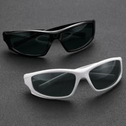 2PCS Square Frame Men's Sunglasses Combination Y2K Style Daily Street Summer Party Decoration Glasses Women