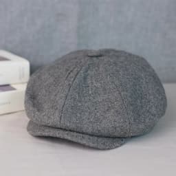 Wool Newsboy Cap Men Grey Beige Solid Color Flat Caps Women Men British Painters Hat Soft Autumn Winter hats Octagonal Cap 018