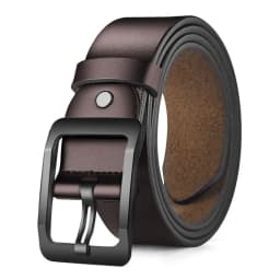Man Retro Leather Belt Pin Buckle Jeans Black Belt Business Casual Luxury Brand Vintage Strap Waistband