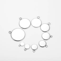20pcs 6-25 mm Stainless Steel Round Pendant Blank Cabochon Base Setting Tray Bezel For DIY Jewelry Making Supplies Wholesale