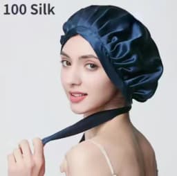 Mulberry Silk Hair Bonnet For Women Sleeping Cap Luxury Natual Silk Sleep Cap Night Bonnet Cap Hair Protection Turban Head Wrap