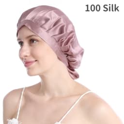 Mulberry Silk Hair Bonnet For Women Sleeping Cap Luxury Natual Silk Sleep Cap Night Bonnet Cap Hair Protection Turban Head Wrap