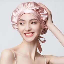 Mulberry Silk Hair Bonnet For Women Sleeping Cap Luxury Natual Silk Sleep Cap Night Bonnet Cap Hair Protection Turban Head Wrap