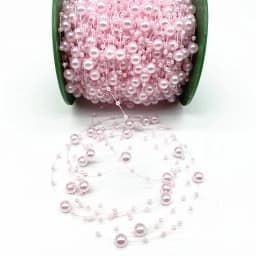 2 Yards 8+3mm Christmas Decoration Fishing Line Artificial Pearls Beads Chain Garland Flowers Wedding Party #SBT