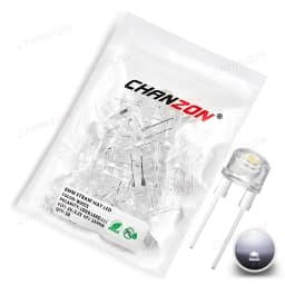 50Pcs 8mm LED Diode Straw Hat 0.75W 0.2W 0.25W White Red Green Blue Yellow 2V 3V 20mA DIP F8 DIY PCB Emitting Light Lamp Bulb