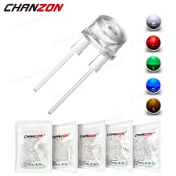 50Pcs 8mm LED Diode Straw Hat 0.75W 0.2W 0.25W White Red Green Blue Yellow 2V 3V 20mA DIP F8 DIY PCB Emitting Light Lamp Bulb