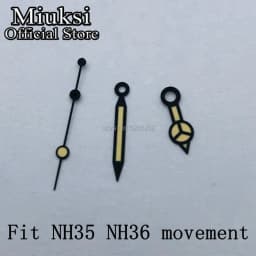 Miuksi watch hands green luminous hands fit NH35 NH36 3135 ETA2836 2824 Miyota8205 8215 821A Mingzhu DG2813 3804 PT5000 movement