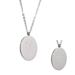 Yhpup 316 Stainless Steel 12 Month Birth Flower Floral Pendant Necklace Mother Sister Giff PVD Collar Golden Necklace Waterproof