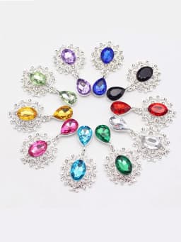 NDelicate Shining Brooch 45*25mm 10Pcs/Set Crystal Accessories Fashion Gorgeous Wedding Invitation Holiday Creative Decoration