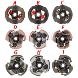 2 Stroke 47cc 49cc Aluminum or Iron Minimoto Centrifugal Clutch Alloy Mini Moto Dirt Bike Atv Quad 2 Shoe Spring 3 Shoe Spring