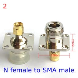 L16 N To SMA Male Female 4Hole Flange Connector N Type Male Female To SMA 4Holes Flange Chassis Panel Mount Socket New Brass