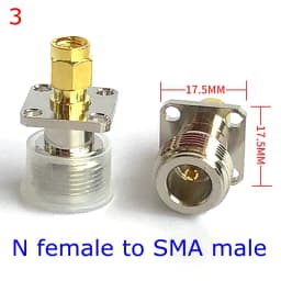 L16 N To SMA Male Female 4Hole Flange Connector N Type Male Female To SMA 4Holes Flange Chassis Panel Mount Socket New Brass