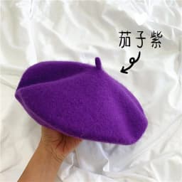 New Adult Casual Wool berete hats Woolen Artist hat Thick warm Flat French Pumpkin caps