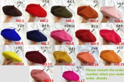 New Adult Casual Wool berete hats Woolen Artist hat Thick warm Flat French Pumpkin caps