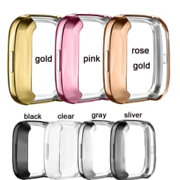Screen Protector Tpu Case for Fitbit Versa 2 Versa 3 Versa Lite Waterproof Smartwatch Shell Bumper Cover for Fitbit Versa Sense