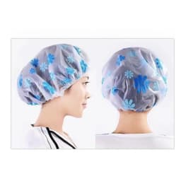 5pcs Waterproof Shower Cap WOMEN'S Household Bathing Anti-oil Smoke Hair Care Shower Cap Dry Hair Cap