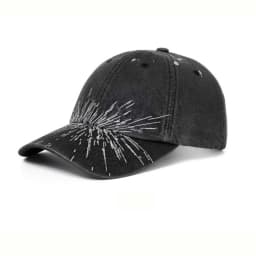 Hot-selling 2 Styles Washed Cotton Baseball Cap With Printed Distressed Soft Top Denim Hat Vintage Hat For Men & Women