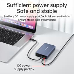 Acasis 2.5 Inch HDD Case Dual Bay External Hard Drive Enclosure Case HDD SSD Case RAID Array Type C 2.5" Disk Array Enclosure