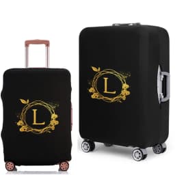 Suitcase Cover Luggage Cover Wreath 26 Letter Pattern Travel Elastic Duffle Luggage Dust Covers For 18-28 Inch Suitcase