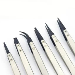 1-5PC Watch Hands Installation Work Tweezers Straight Elbow Handle Stainless Antistatic Plastic Tweezers ESD-259 ESD-259A ESD-7A