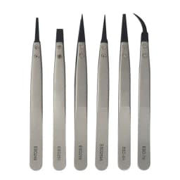 1-5PC Watch Hands Installation Work Tweezers Straight Elbow Handle Stainless Antistatic Plastic Tweezers ESD-259 ESD-259A ESD-7A