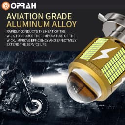 Oprah H4 LED Motorcycle Headlight Bulb H6 BA20D Led Moto Light High Low Beam White Yellow Lamp Canbus For Yamaha Kawasaki Suzuki