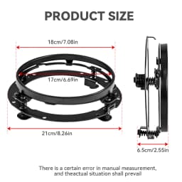 7inch LED Headlight +4.5inch Fog Lights 7"Bracket Mounting Ring Parts for Harley Touring Electra Glide Road King Street Glide