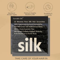 100% Silk Hair Scrunchies Silk Hair Ties Hairbands Skinny Ponytail Holders Hair Care Accessories 6pcs Box Anti Slip Hair Care