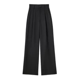 HXAO Women's Formal Pants Office Wear Women Striped Grey Black Pants Woman High Waist Baggy Suit Pants Casual Wide Leg Trousers