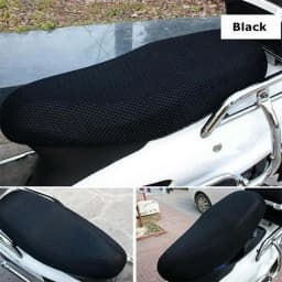 Breathable 3D Mesh Motorcycle Seat Cover Pad Moped Motorbike Scooter Black Seat Covers Cushion Anti-Slip Cover Grid Seat Cover