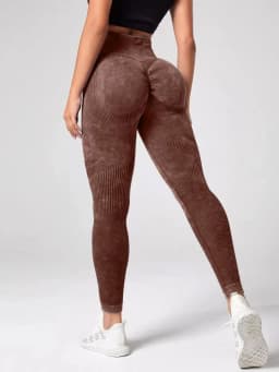 Hollow Out Leggings Women Seamless Slim Tights Frosted Water Washing Fitness Pants High Waist Hip Liftting Stretchy Yoga Pants