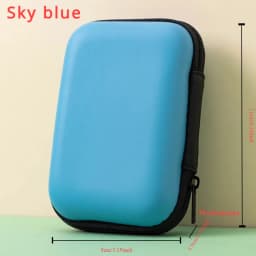 1 Pc Portable Card Storage Bag,Data Cable Packing Cube,Waterproof Headphone Storage Bag,EVA Protective Case For Travel