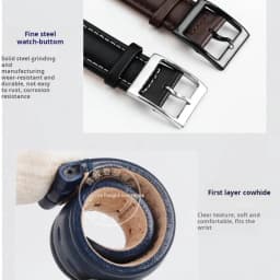 High quality 17mm 19mm Genuine Leather Watch Strap Men women WatchBand for Swatch YCS YAS YGS Wrist Band Metal buckle Bracelet
