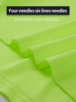 Crew T-Shirt 3Pcs Fluorescent Green Ultralight Men Quick Dry Breathable Sweat Shirt for Fitness Gym and Running Light Plaid Quic