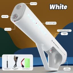 Powerful Automatic Water Gun Toy With LED Water Absorption High Pressure Electric Pistol Spray Blaster Pool Toys for Kids Adult