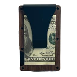 Minimalist Wallet for Men & Women - Slim RFID Wallet, Credit Card Holder & Money Clip, Easily Removable Money & Cards (Walnut)